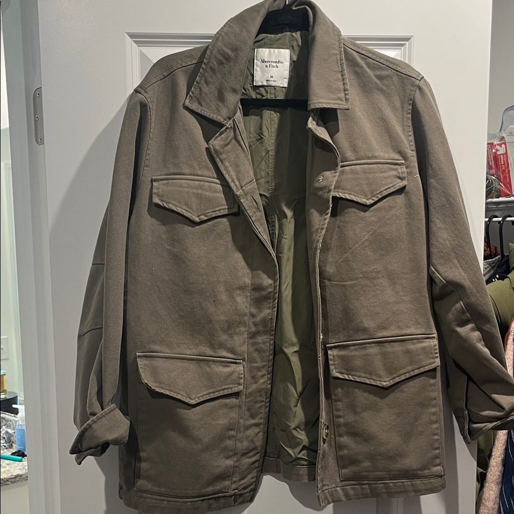 Abercrombie & Fitch Olive Utility Jacket
